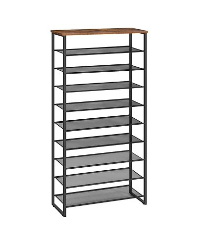 Slickblue 10-Tier Shoe Rack 29.5" Long for 36-40 Pairs Shoes