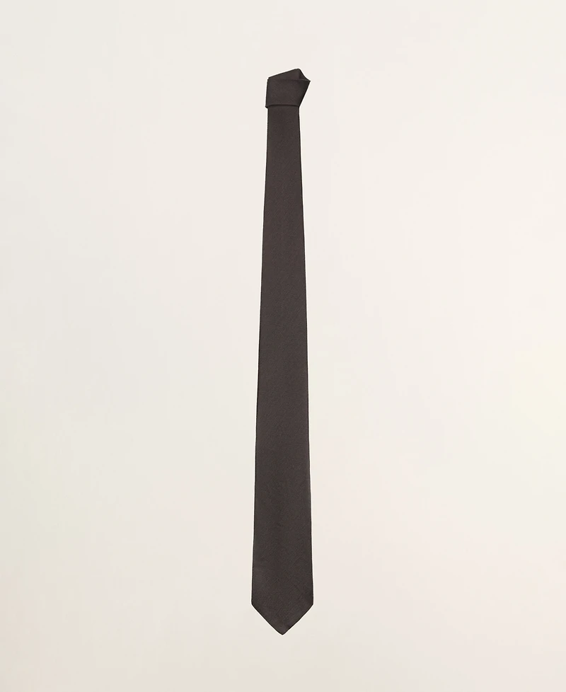 Mango Men's Solid Linen-Silk-Blend Tie