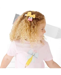Sweet Wink Little and Big Girls School Days Pencil Bow Clip Set