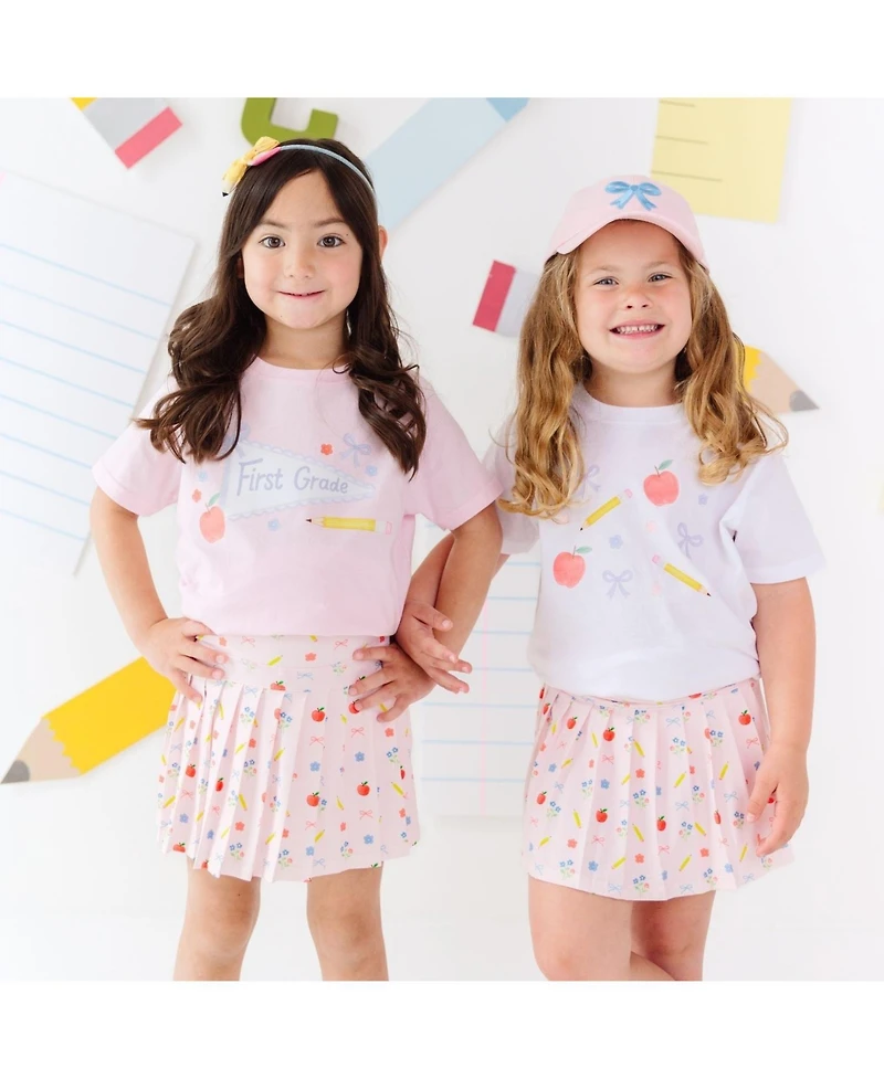 Sweet Wink Big Girls First Grade Pennant Short Sleeve T-Shirt