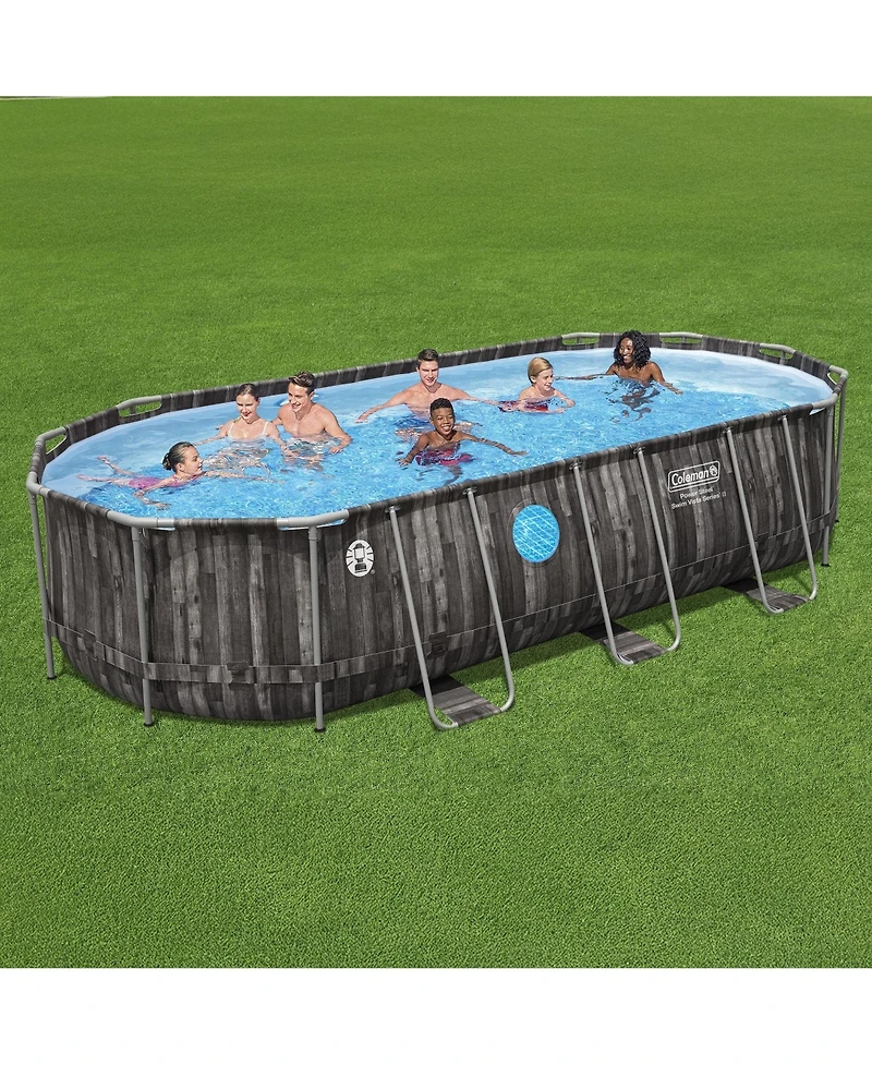 Coleman Power Steel Swim Vista 20' x 48" Round Above Ground Swimming Pool Set