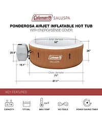Coleman Ponderosa AirJet Round Inflatable Hot Tub w/ EnergySense Cover