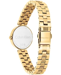 Calvin Klein Women's Gleam Gold-Tone Stainless Steel Bracelet Watch 24mm