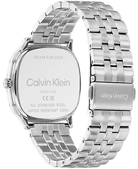 Calvin Klein Men's Ck Shape Silver-Tone Stainless Steel Bracelet Watch 37mm