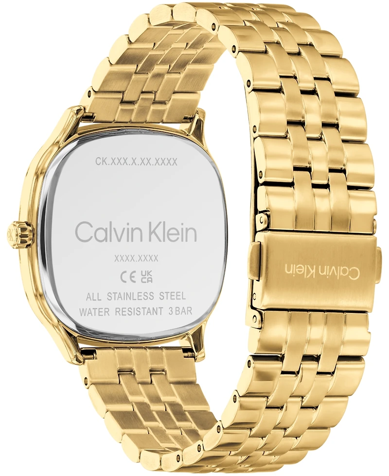 Calvin Klein Men's Ck Shape Gold-Tone Stainless Steel Bracelet Watch 37mm