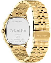 Calvin Klein Men's Ck Shape Gold-Tone Stainless Steel Bracelet Watch 37mm