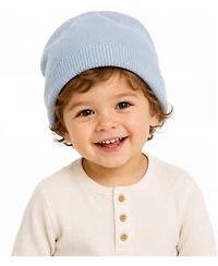 MeMoi Baby Ribbed 100% Cotton Fine-Gauge Knit Beanie with Chunky Rib Trim