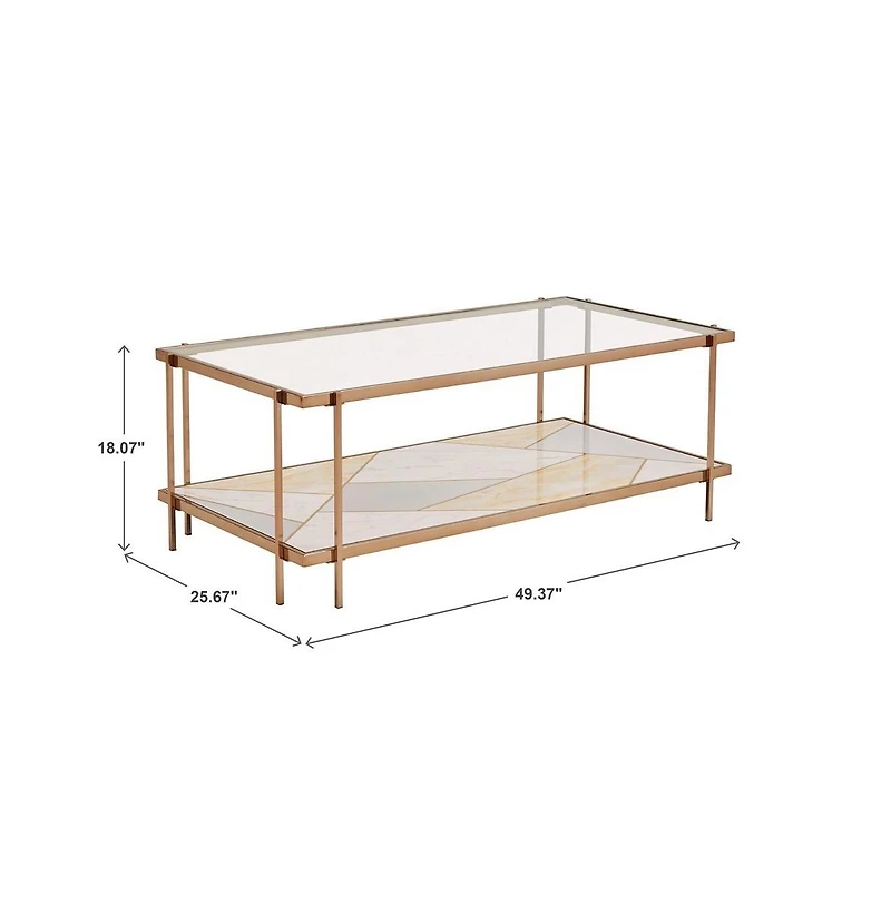 iNSPIRE Q Champagne Gold Coffee Table