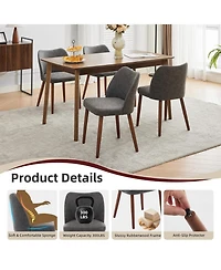 gaomon Set of 2 Linen Upholstered Dining Chairs