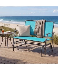 Sugift Iron Patio Rocking Chair for Outdoor Backyard
