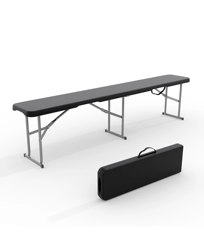 gaomon 1 piece Portable Heavy-Duty 6FT Folding Outdoor Benches for Patio, Picnic, Camping, Party