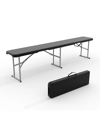 gaomon 1 piece Portable Heavy-Duty 6FT Folding Outdoor Benches for Patio, Picnic, Camping, Party