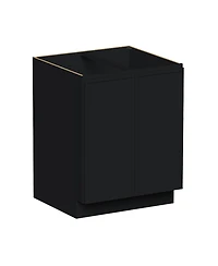 Boyel Living 27 Inch Wide Full Height Door Base Cabinet, Ready to Assemble Kitchen Cabinet with Solid Wood Frame, Soft-Close Slides and Hinges
