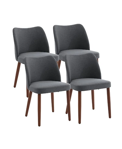 gaomon Set of Linen Upholstered Dining Side Chairs