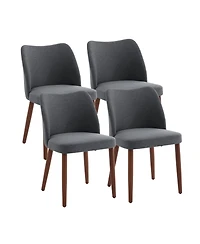 gaomon Set of Linen Upholstered Dining Side Chairs