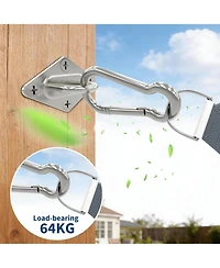 gaomon Shade Sail Hardware Kit, 6 Inch Outdoor Sun Sail Accessories, 304 Stainless Steel Turnbuckles and Brackets for Triangle Sails