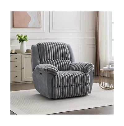 Clihome Power Recliner Chair Fabric Two Tones