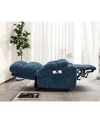 Clihome Dual Motor Power Lift Recliner Chair for Elderly Infinite Position Lay Flat 180degree(s) Recliner with Heat Massage