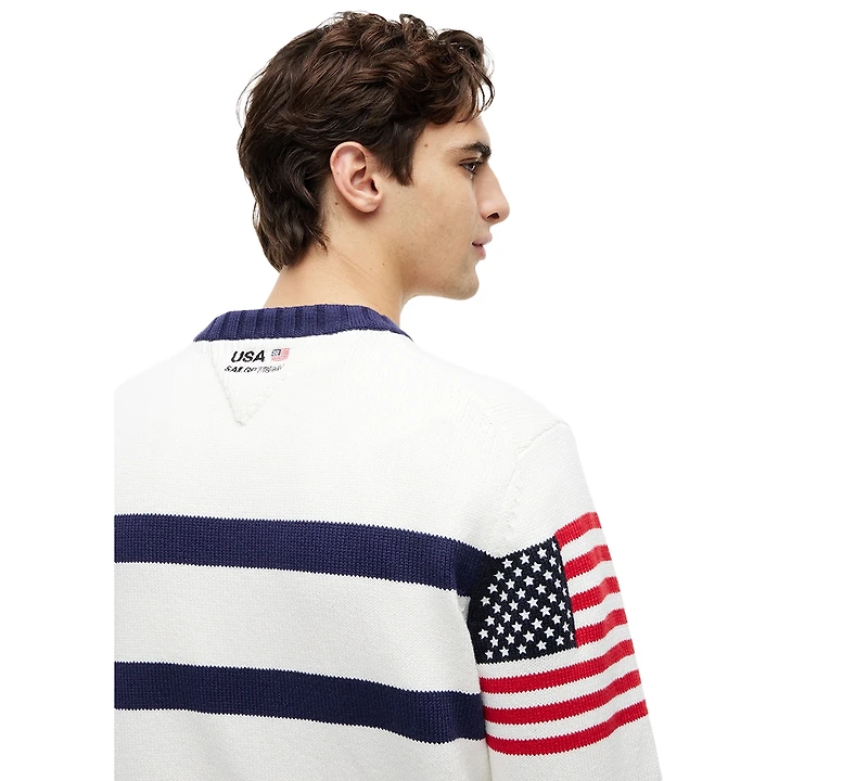 Tommy Hilfiger Men's Us Sailing Stripe Crewneck Sweater