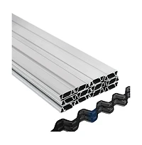 Sugift Spring Wire and U Channel Bundle 6.56 ft 40 Packs Aluminum Alloy Greenhouse Film Lock