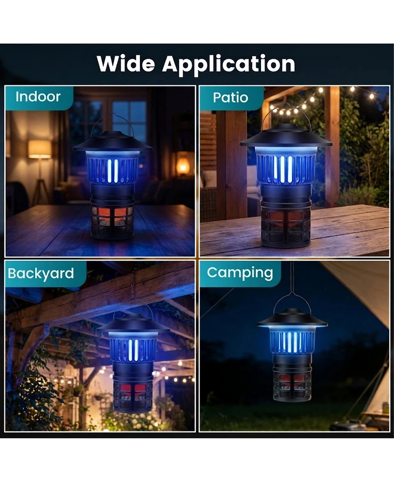 Sugift Rechargeable Electric Fly Trap and Bug Catcher with Uv Light and Suction