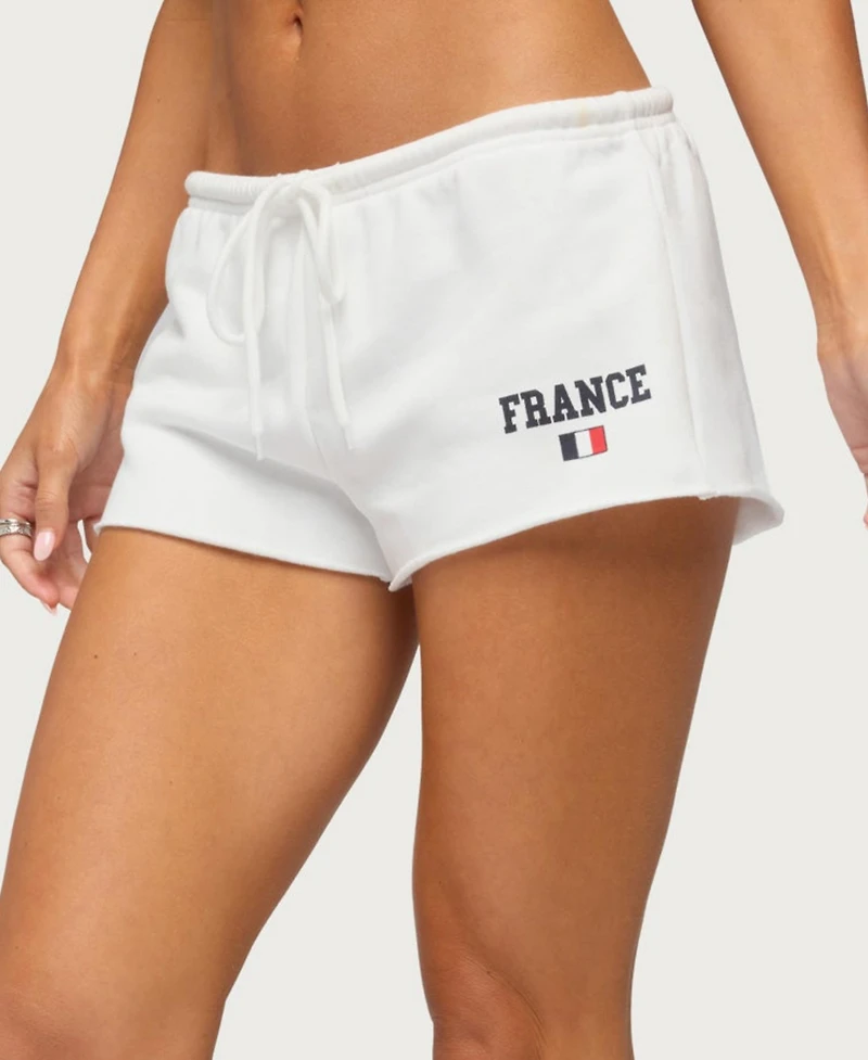 Edikted Women's France Low Rise Micro Shorts
