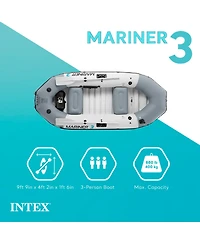 Intex 68373EP Mariner 3-Person Inflatable River/Lake Dinghy Boat and Oars Set
