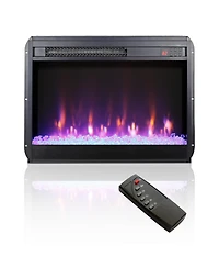 Clihome 23 inch Electric Fireplace, Indoor Heater with Remote Control, with Side Light Electric Fireplace