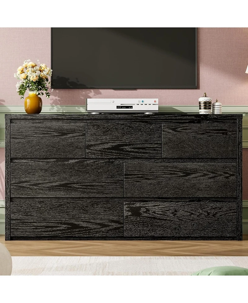 gaomon 7 Drawer Dresser for Bedroom, Wide Modern Chest of Drawers, Large Wood Wooden Storage Organizer Living Room