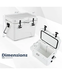 Gouun 20 Quart Portable Hard Cooler with Built In Fish Ruler and Bottle Opener