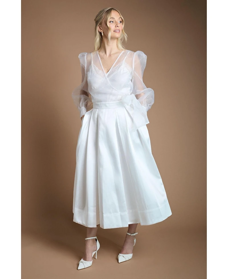 Coast Women's Bridal Pleated Midi Skirt