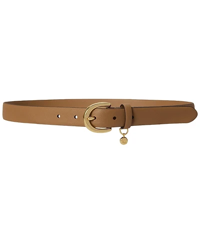 Lauren Ralph Charm Crosshatch Leather Belt