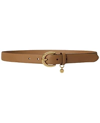 Lauren Ralph Charm Crosshatch Leather Belt