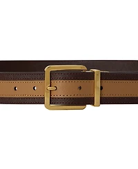 Lauren Ralph Two-Tone Reversible Crosshatch Leather Belt