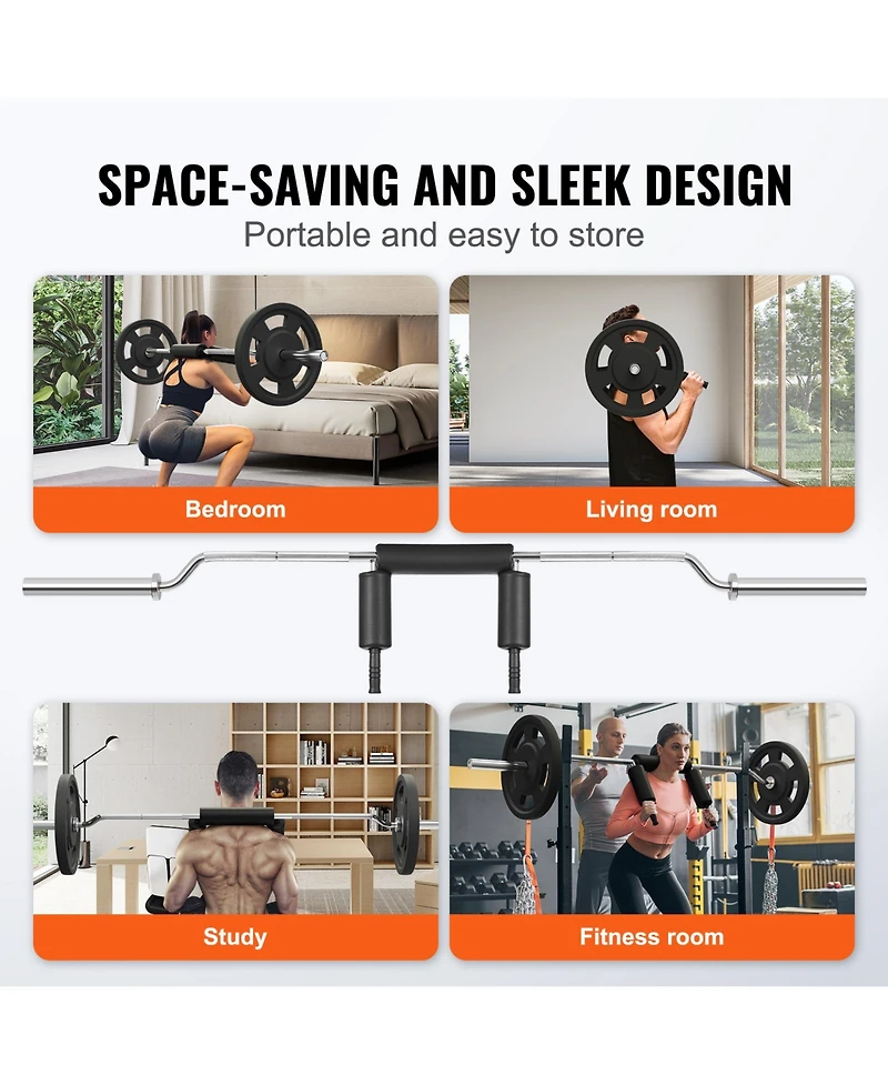 Vevor Safety Squat Bar Fitness Squat Bar Attachment 700LB Weight Lifting