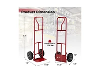 Sugift 660 lbs P-Handle Hand Truck with Foldable Load Plate