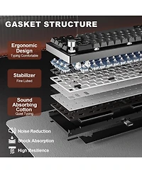Lamicall AL68 60% Full Aluminum Knob Tri-Mode Hot Swap Keyboard Zero Linear
