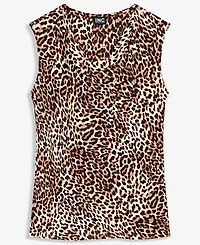 I.n.c. Women's Leopard-Print Cowl-Neck Blouse, Macy's Exclusive
