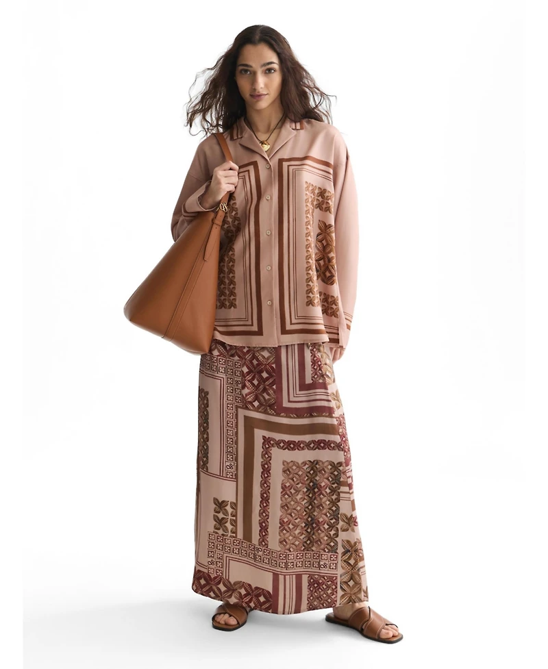 Scotch & Soda Women's and Printed Ankle Length Skirt