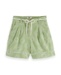Scotch & Soda Women's High Rise Broderie Shorts