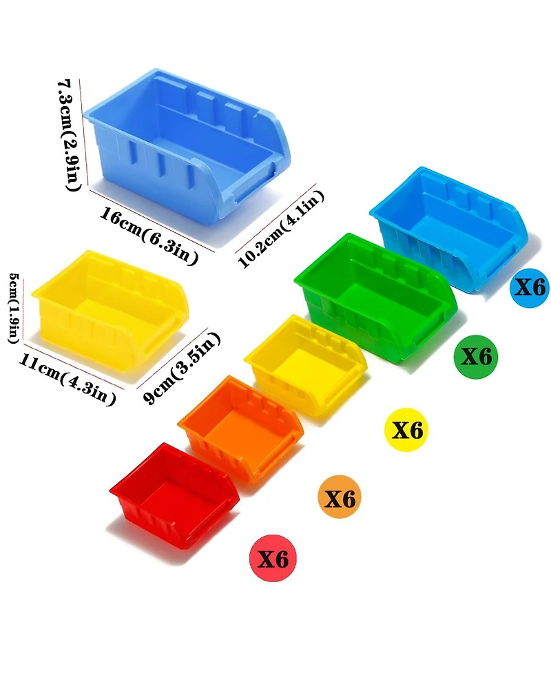 Xdovet Wall Mounted Storage Bin Rack Organizer Hardware Parts Diy