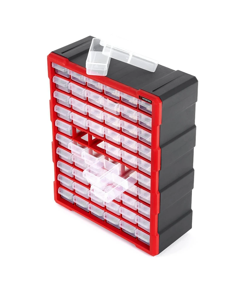 Xdovet Small Parts Organizer Hardware Screws Removable Dividers Wall Mount Desktop Craft Storage Cabinet Drawers