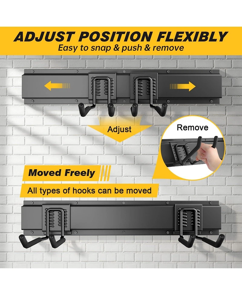 Xdovet Wall Mount Garden Tool Organizer Metal Hooks Shed Rack