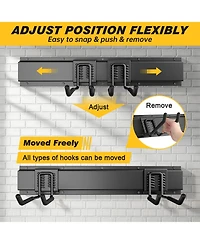 Xdovet Wall Mount Garden Tool Organizer Metal Hooks Shed Rack