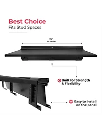 Xdovet Tool Organizer Rack Wall Mounted Storage System with Hooks Shelves Kit