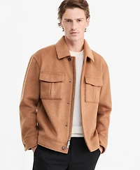 Alfani Men's Wool-Blend Lined Zip Jacket, Macy's Exclusive