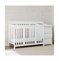 Storkcraft Portofino 4-in-1 Convertible Crib and Changer - White
