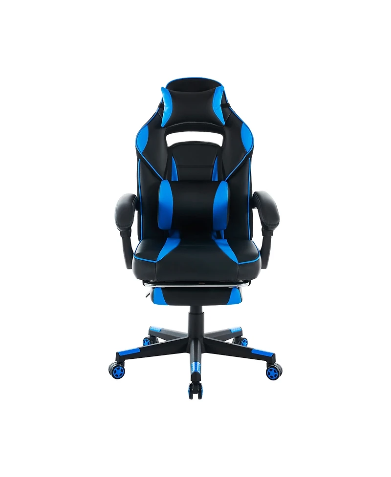 homfan 25.6D x 26.8W x 46.3H in Pu Leather Gaming Chair High Back Ergonomic, Racing Style Computer Desk Chair for Home Office Bedroom