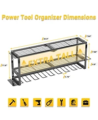 Xdovet Power Tool Organizer Wall Mount Metal Drill Holder Rack