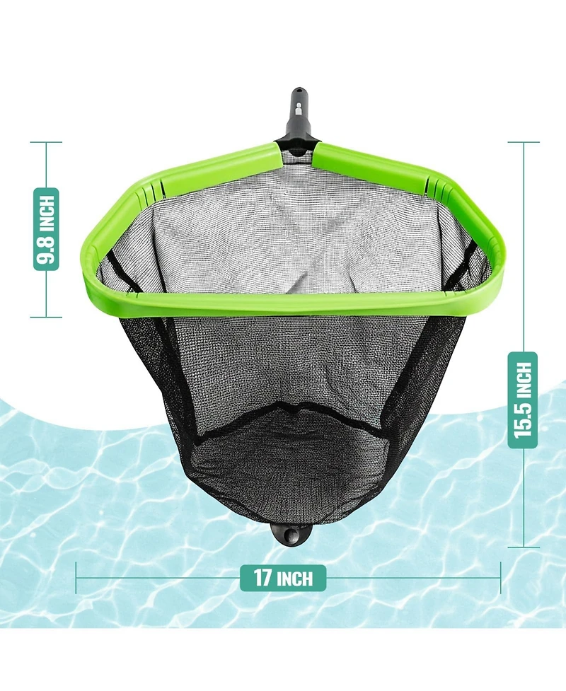 Xdovet Pool Skimmer Net Heavy Duty Leaf Raking Tool Deep Fine Mesh